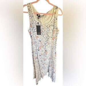 Jones New York Cream and Black Floral Dress